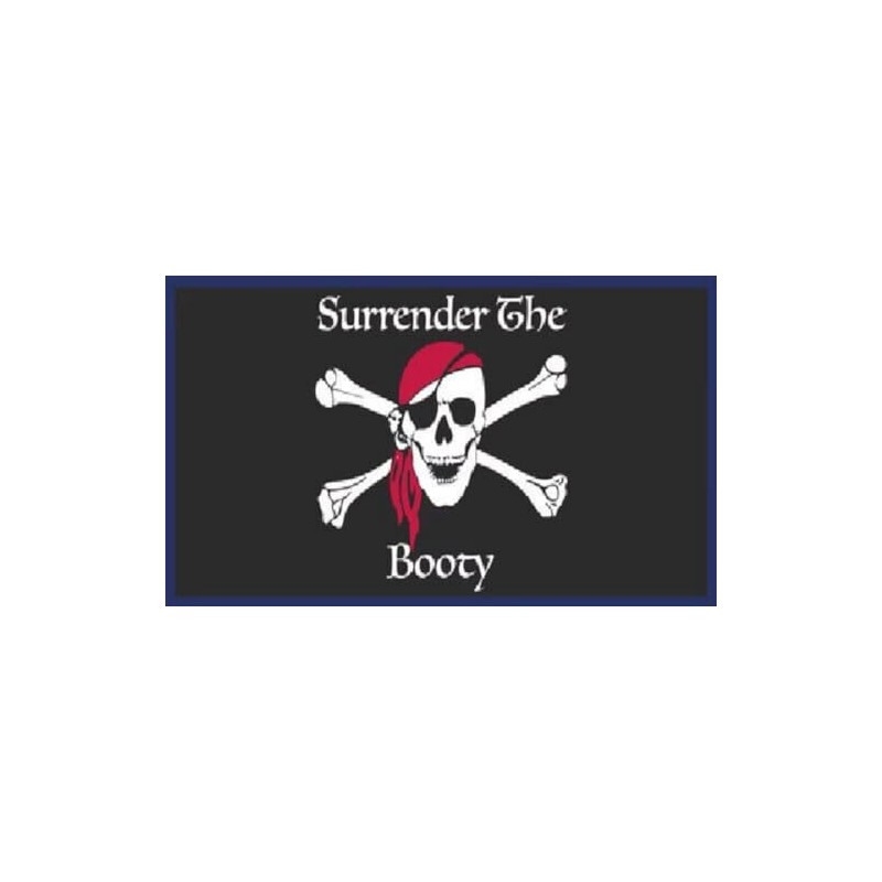 Trade Winds Surrender The Booty Pirate Black Vinyl Decal Bumper