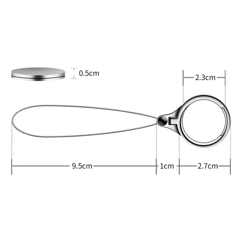 Estuchelandia Cordón Soporte Sostén Celular Universal Llaves Anillo Metal