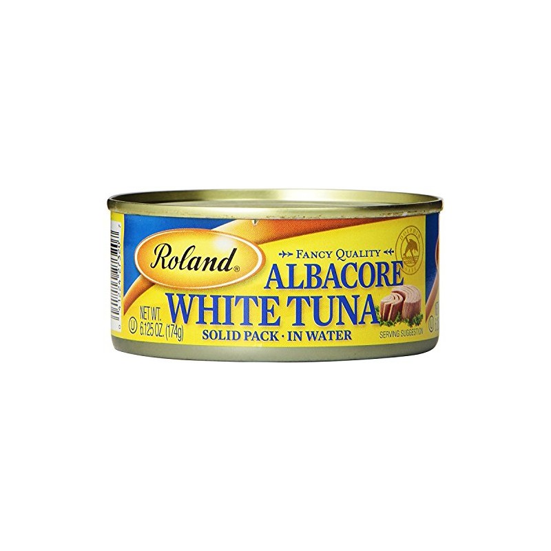 Roland Foods Fancy Albacore White Tuna, Solid Pack in Water,