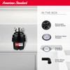 American Standard 10-US-AS-5-HD Garbage Disposer, 1/2 HP Heavy Duty, Black