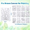 Louise Maelys 5x7 Inch Pre Drawn Canvas to Paint,12 Packs