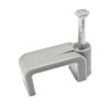 Flat Grey Plastic Cable Clips & Fixing Nail for Twin
