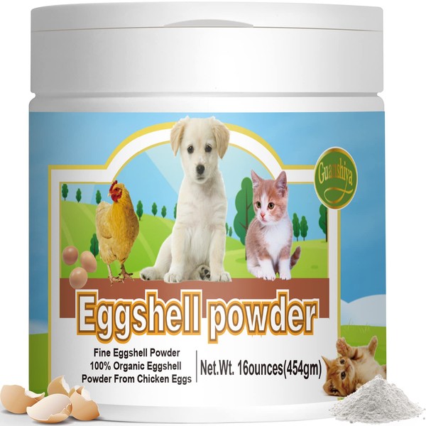Eggshell Powder Calcium Supplement for Dogs and Cats(16 oz), Great