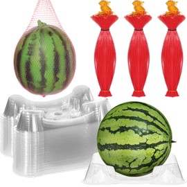 Irenare 150 Pcs Melon Cradle Melon Nets Hammock Set, Thickened Watermelon Holder, Holds up to 7-12 Lbs, Garden Plastic Hanging Bags for Garden Growing, Keep Watermelon Off of The Ground