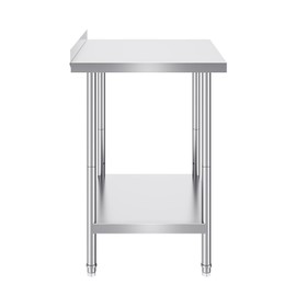 Happybuy 24 x 30 x 36 Inch Stainless Steel Work Table, Commercial Food Prep Table, Heavy Duty Metal Worktable with Adjustable Height for Restaurant, Home & Hotel