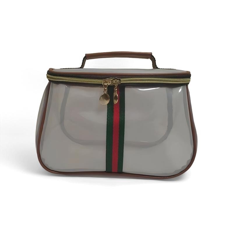 Large Capacity Makeup Bag, 1 Count Waterproof Transparent Travel Organizer,