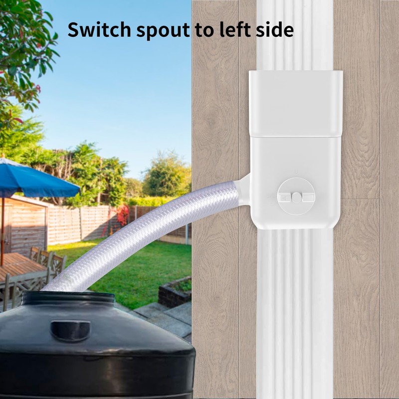 Downspout Diverter, Rainwater Diverter Fits for 3"x4" Oversize Downspout and