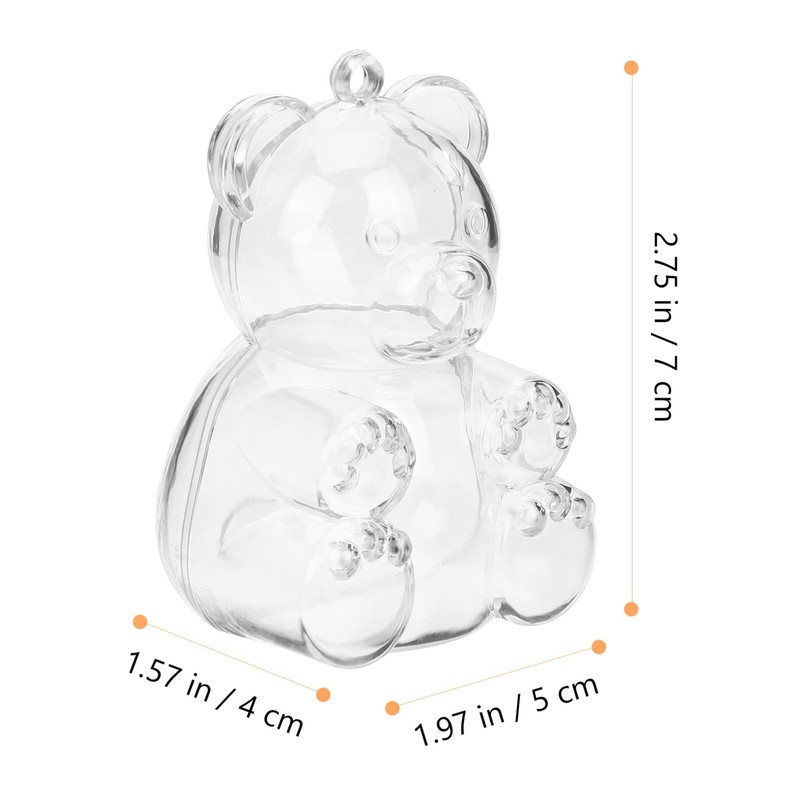Toyvian Candy Gift Box 12pcs Clear Candy Boxes Cute Bear