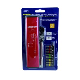 Signet 22070 Mini Ratchet 60 Gear Flex Head Type Flex Mini Ratchet Set, Red