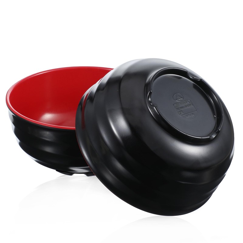 wutfuooo 8 Pack Melamine Noodle Soup Bowls, 32OZ Large Japanese