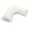 Belledorm White V shaped pillow case cover with poppers -