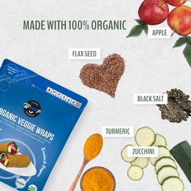 Raw Organic Mini Original Veggie Wraps (4 Pack) | Wheat-Free, Gluten Free, Paleo Wraps, Non-GMO, Vegan Friendly Made in the USA