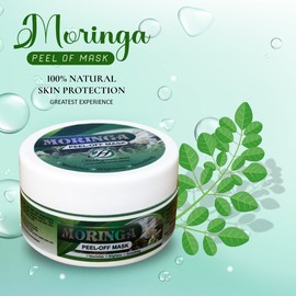 HERBOGANIC HERBOGANIC Moringa Peel Off Mask | For Skin Care | Peel Off Mask | Protects Skin | Spa Quality | All Natural Mask | 5.30 oz