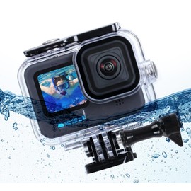 micros2u Waterproof Case for GoPro HERO 13 Black/12/11 /10 Black/HERO 9 Black, 60m/196ft Underwater Housing Shell Box with Anti-Fog Pads Diving Swimming Accessory for Go Pro