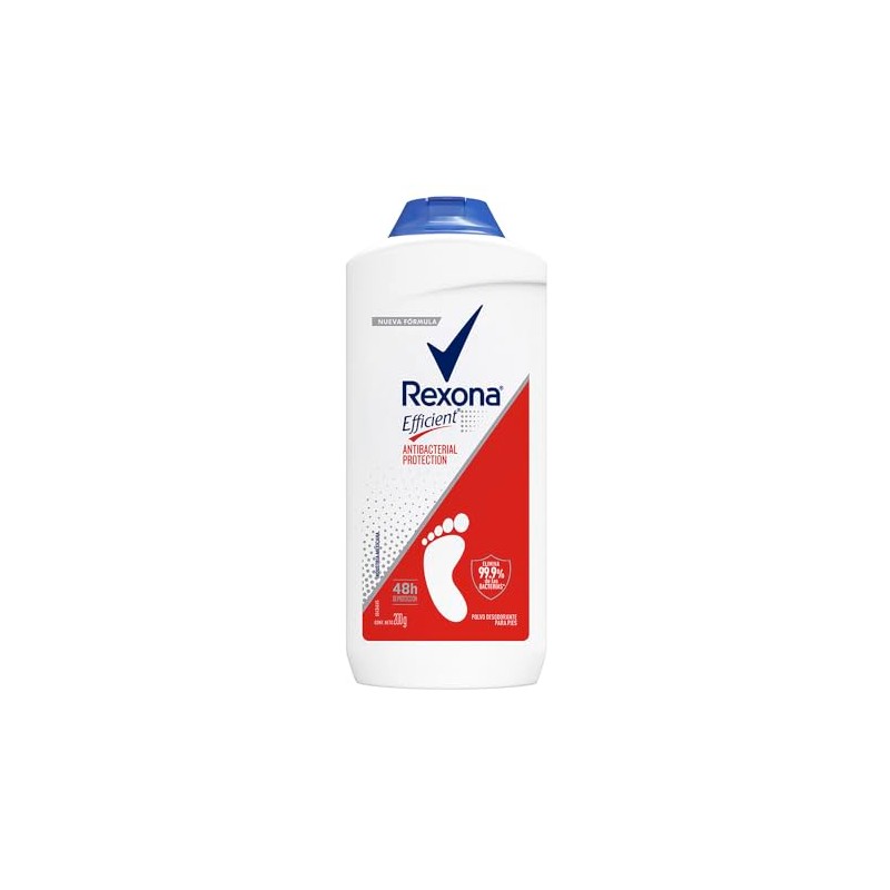 Desodorante para Pies en Polvo Antibacterial Rexona Efficient 200 gr