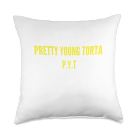 Pretty young torta cool funny Mexican humor novelty graphic Throw Pillow