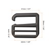 QUARKZMAN Metal G-Hook Strap Adjuster Flat Tri-Glide Slider Buckles for
