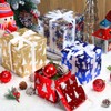 Fuyoooo 4 Pcs Christmas Gift Boxes with Lids Ribbons Xmas