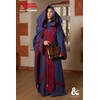 Burgschneider - Dungeons & Dragons Magician Cape Dark Blue/Bordeaux (Standard,