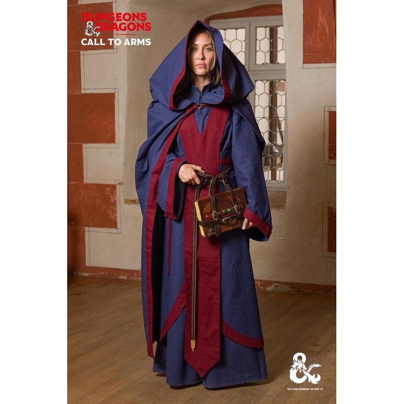 Burgschneider - Dungeons & Dragons Magician Cape Dark Blue/Bordeaux (Standard,