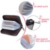 Easyoulife Genuine Leather Credit Card Holder Zipper Wallet With 26
