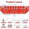 11-Hole Shelf Pin Jig and Hinge Jig 2-in-1,1/4 Inch and