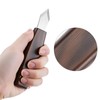 QWORK Woodworking Scribing Tool with Protective Leather Cover, Precision Double-Bevel