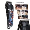 Electric Professional Hair Clipper Graffiti Pattern Hair Trimming Hair Cutter