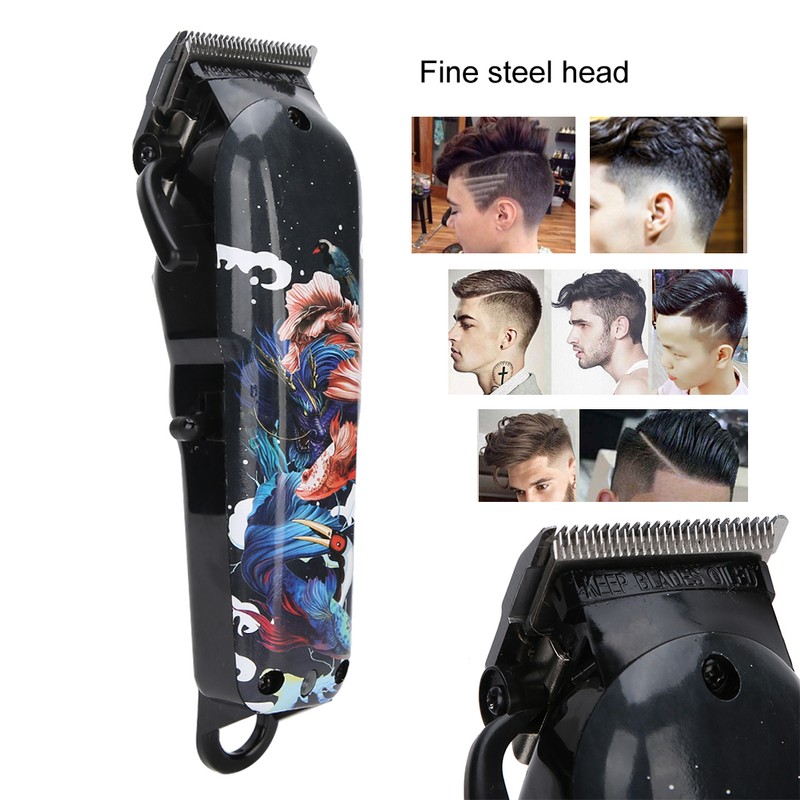 Electric Professional Hair Clipper Graffiti Pattern Hair Trimming Hair Cutter