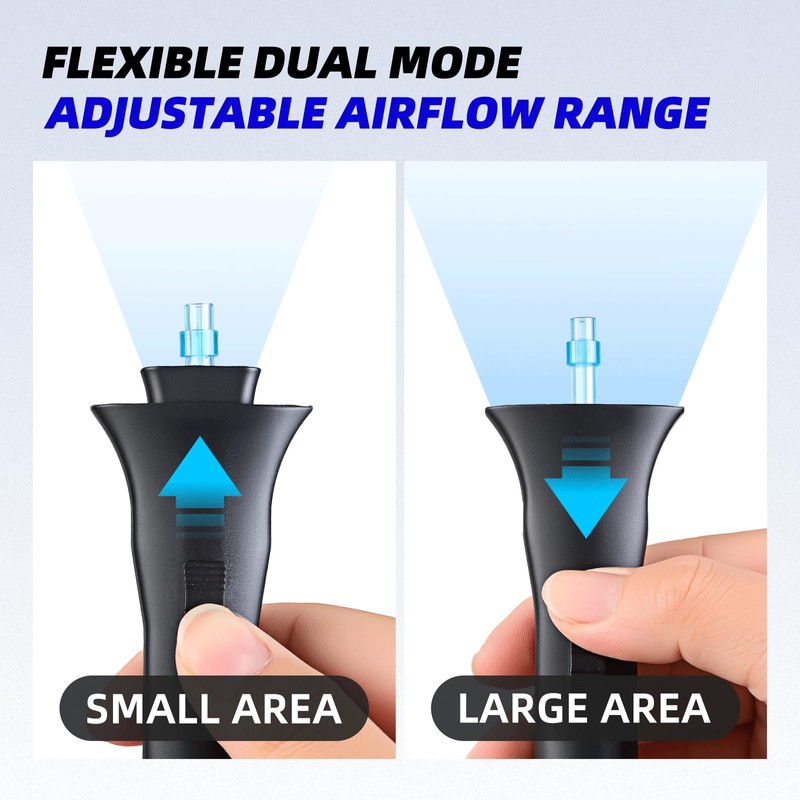 Rycubre High pressure fan-shaped air blow gun, adjustable swing hose,