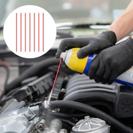 SHENLIU 200Pcs Spray Can Straws, Spray Can Nozzle, Red Straws Replacement Sprays Cans Extension Straw, Sprays Paint Nozzles for Cans for Narrow Space Paint Cleaner Lubricant Oil