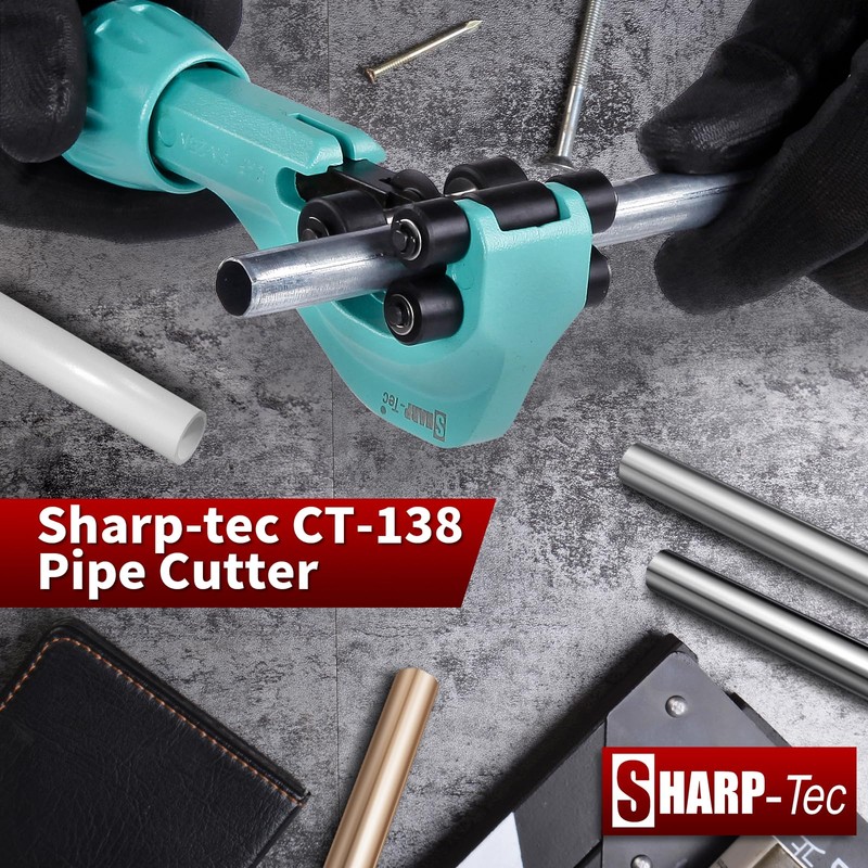 Sharp-tec 4-32mm Pipe Cutter, Adjustable Tube Cutter with Aluminum Alloy