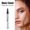 Music Flower Eyeliner Pen,Waterproof liquid Eyeliner with Precision Tip,Metallic Shimmer