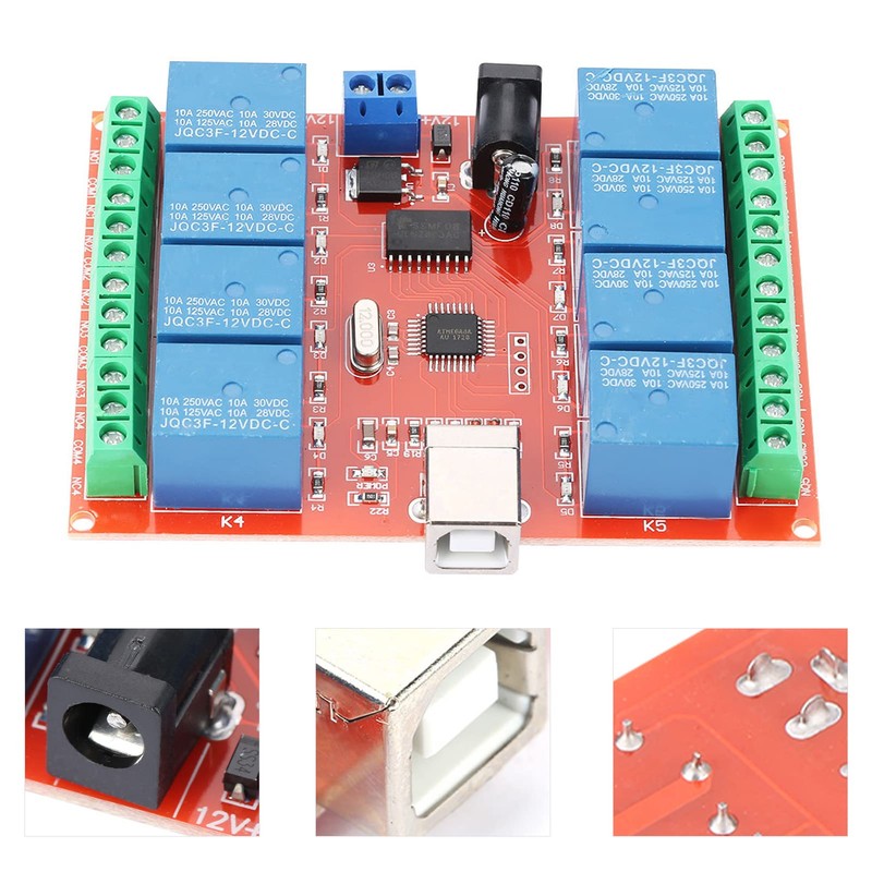 Relay Controller Module,USB Relay Board,USB Relay 12V 12V 8-channel Computer