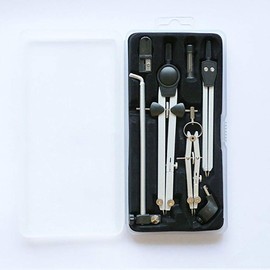 Compass School Compass with Quick Adjustment, Set with Extension Rod and Universal Adapter, Accurate and Precise