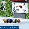 Bashineng Skull License Plate Screws Decoration 4 Pcs/Set Universal Car