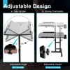 Salon Tray on Wheels, Tattoo Tray Salon Trolley, Adjustable Height