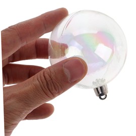 Toddmomy Pack of 54 Christmas Baubles Christmas Bauble Pendants Decorative Baubles Hanging Christmas Baubles Christmas Tree Decoration Iridescent Ornaments Small Large Plastic Glass Props