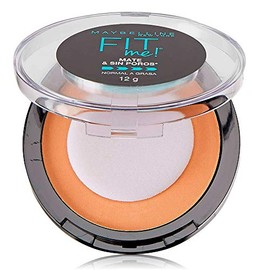 Maybelline Base de Maquillaje en Polvo Fit Me, 235 Pure Beige, 12 gr, matifica y controla brillo por 16h, minimiza la apariencia de poros, iguala el t