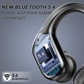 Wireless Earbuds Sport Bluetooth Headphones 5.4, 75Hrs Stereo New Bluetooth Earbuds with 4 HD Mic, Over-Ear Buds with Earhooks ENC Noise Canceling Earphones, IP7 Waterproof Headset for Workout/Running