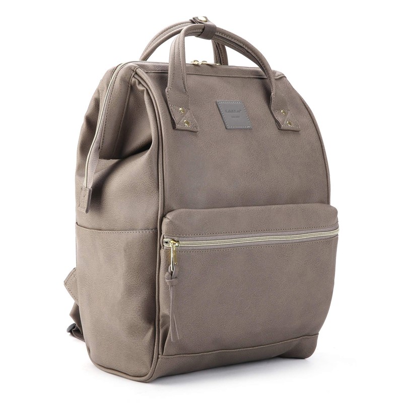 Kah&Kee Leather Backpack for Women and Men 15-inch Laptop Bag