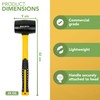 BLOSTM Heavy Duty Rubber Mallet - 24oz. Solid Rubber Mallet