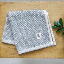 Cariloha Two Toned Washcloth | Laguna Blue | 12"x12" | Turkish Cotton & Viscose Material Blend | Extra Smooth, Odor Resistant and Highly Absorbent