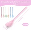 Plastic Spoons, Pack of 6 Colour Plastic Spoons, Long Egg