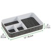 mDesign Set of 2 Desk Organisers - 6 Compartments Organiser