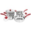 Gibson Home Crawson 7 Piece Stainless Steel Cookware Set in