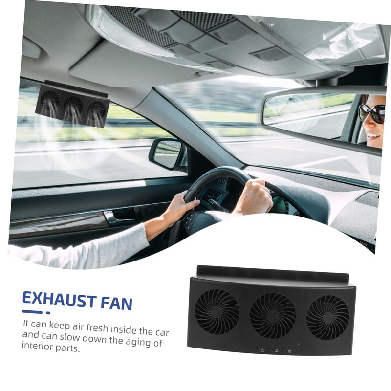LABRIMP Car Window Vent Fan Small Exhaust Cooling Fan for