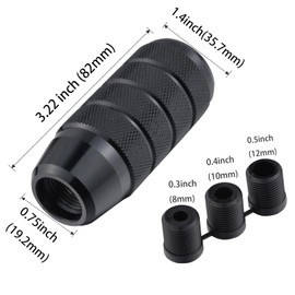 Padaodao Automotive Aluminum Alloy Gear Shifter Lever Head Manual Speed Shift Grip Knob fit Most Automotive SUV Truck Car, Black