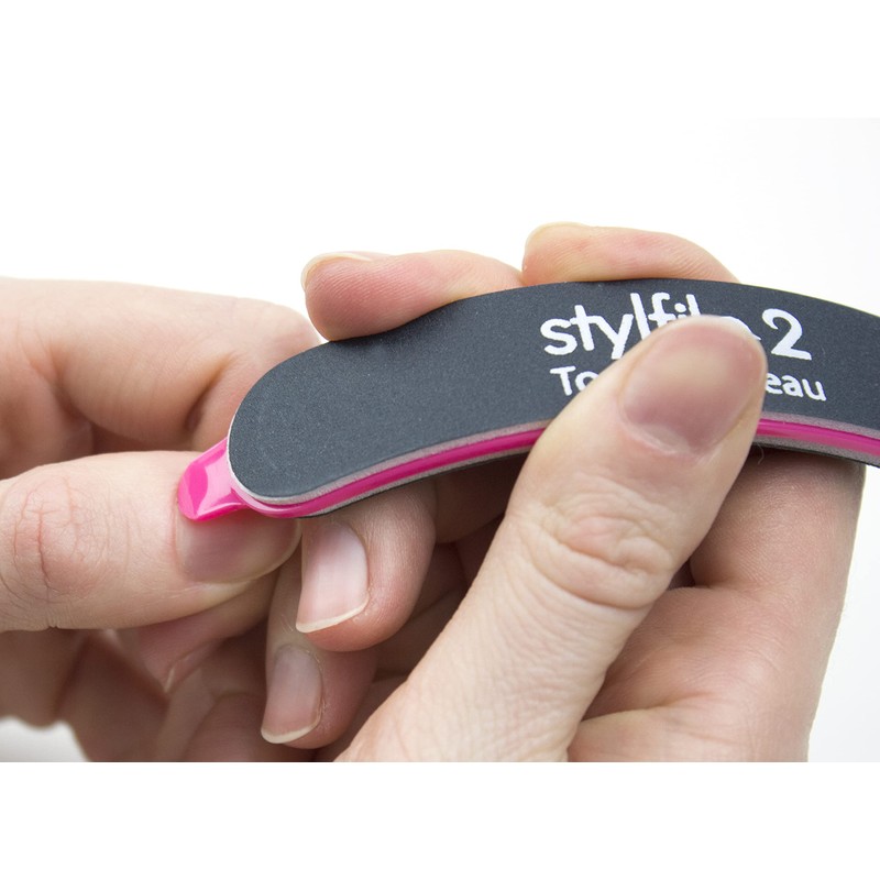 StylFile Curved Nail File 240/400 Grit Manicure Professional 3 in