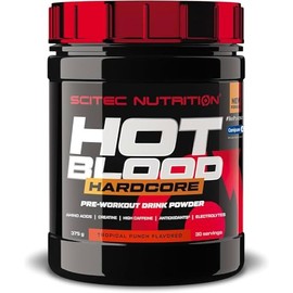 Scitec Nutrition Hot Blood Hardcore Beverage Powder Pre Training with Amino Acids and Creatine 700g Red Fruit
